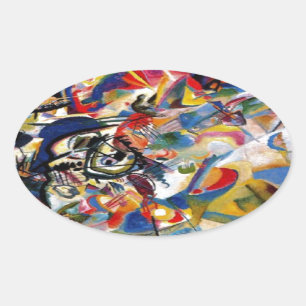 Kandinsky's Composition VII Oval Sticker
