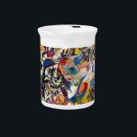 Kandinsky's Composition VII Pitcher<br><div class="desc">Wassily Kandinsky Colorful Abstract in Blue,  Orange,  Red and Yellow Tones - Compositon 7 Abstract Painting on Canvas</div>