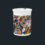 Kandinsky's Composition VII Pitcher<br><div class="desc">Wassily Kandinsky Colorful Abstract in Blue,  Orange,  Red and Yellow Tones - Compositon 7 Abstract Painting on Canvas</div>