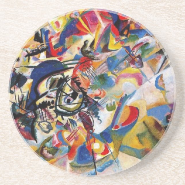 Kandinsky's Composition VII Sandstone Coaster (Front)
