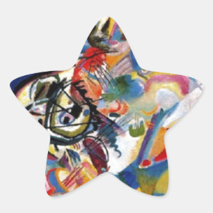 Kandinsky's Composition VII Star Sticker