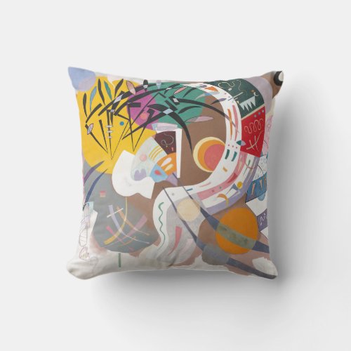 Kandinskys Dominant Curve Abstract Art Painting  Throw Pillow