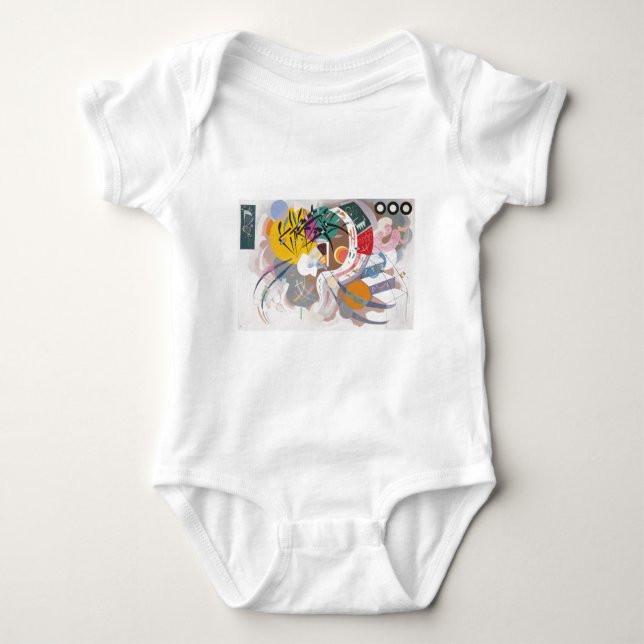 Kandinsky's Dominant Curve Abstract Baby Bodysuit (Front)