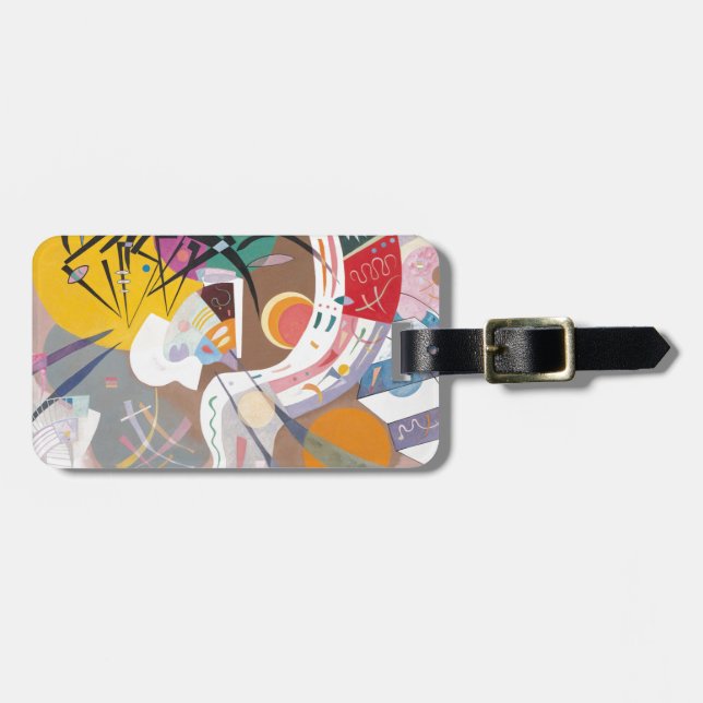 Kandinsky's Dominant Curve Abstract Luggage Tag (Front Horizontal)