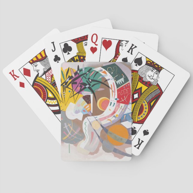 Kandinsky's Dominant Curve Abstract Poker Cards (Back)