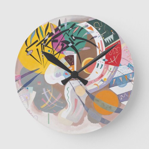 Kandinskys Dominant Curve Abstract Round Clock