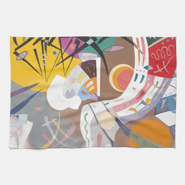 Kandinsky's Dominant Curve Abstract Towel (Horizontal)