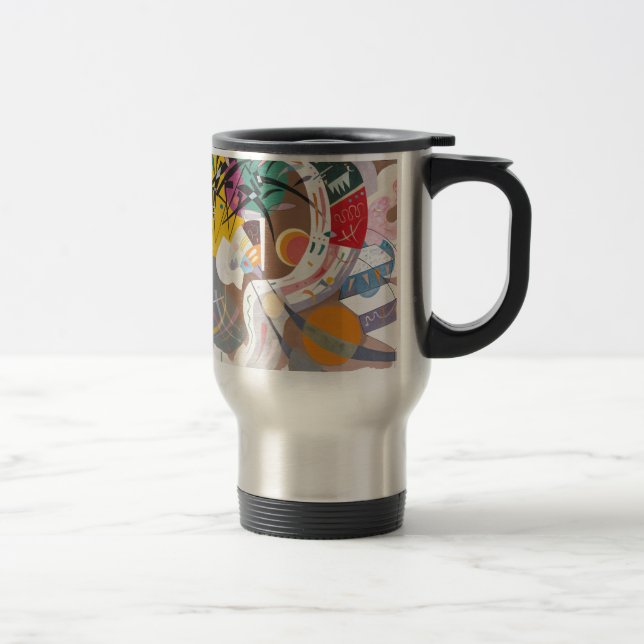 Kandinsky's Dominant Curve Abstract Travel Mug (Right)