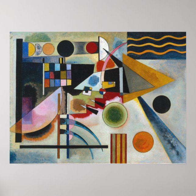 Kandinsky's Swinging Abstract Painting Poster (Front)
