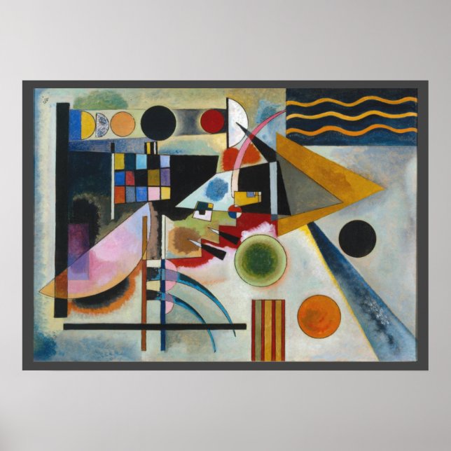 Kandinsky's Swinging Abstract Painting Poster (Front)