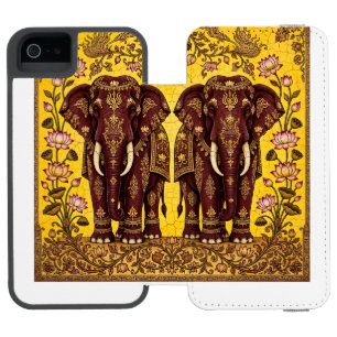 Kandyan Royal Maroon Tusker Fleece -Sri Lanka iPhone SE/5/5s Wallet Case