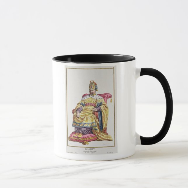 Kang Tsi (1662-1722) Manchu Emperor of China from Mug (Right)