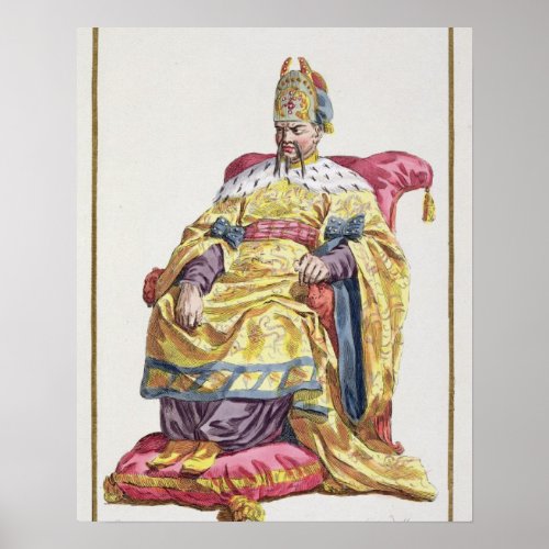 Kang Tsi 1662_1722 Manchu Emperor of China from Poster