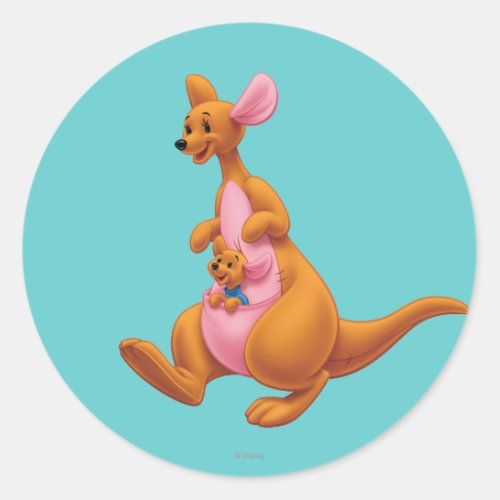 Kanga and Roo Classic Round Sticker