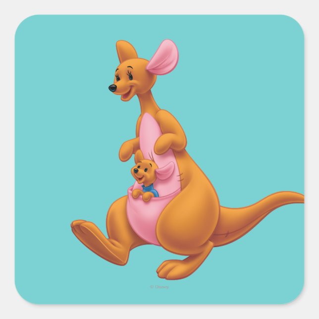 Kanga and Roo Square Sticker (Front)