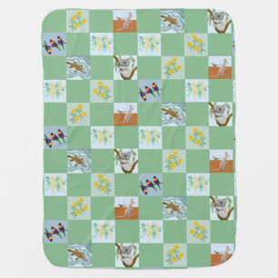 Kanga Koala Platypus and friends Aussie Baby Blanket