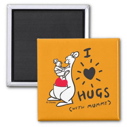 Kanga  Roo  I Love Hugs with Mummy Magnet