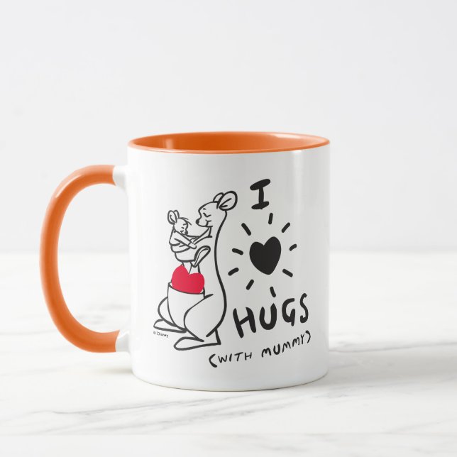 Kanga & Roo | I Love Hugs (with Mummy) Mug (Left)