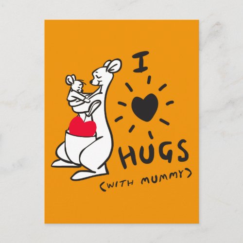 Kanga  Roo  I Love Hugs with Mummy Postcard