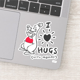 Kanga & Roo   I Love Hugs (with Mummy) Sticker
