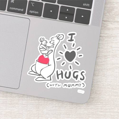 Kanga  Roo  I Love Hugs with Mummy Sticker