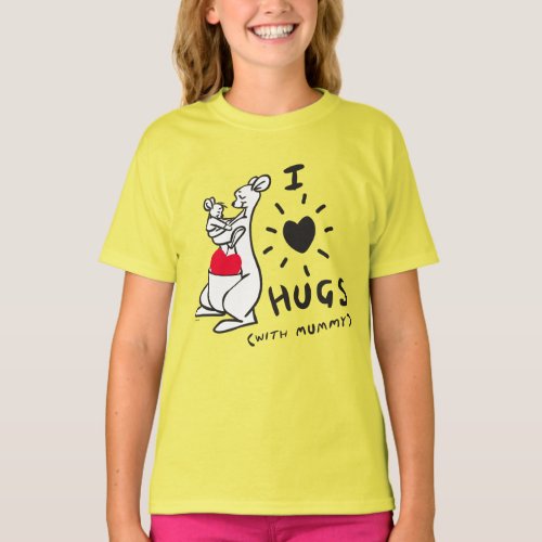 Kanga  Roo  I Love Hugs with Mummy T_Shirt