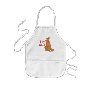 Kanga & Roo   I Love Mom Kids' Apron