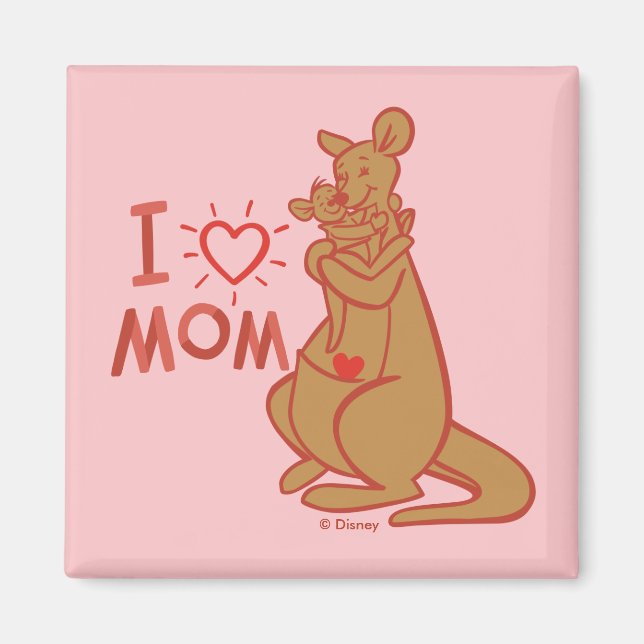 Kanga & Roo | I Love Mom Magnet (Front)