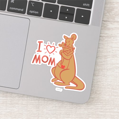 Kanga  Roo  I Love Mom Sticker