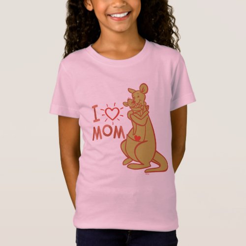 Kanga  Roo  I Love Mom T_Shirt