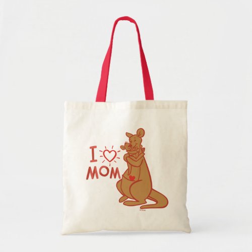 Kanga  Roo  I Love Mom Tote Bag