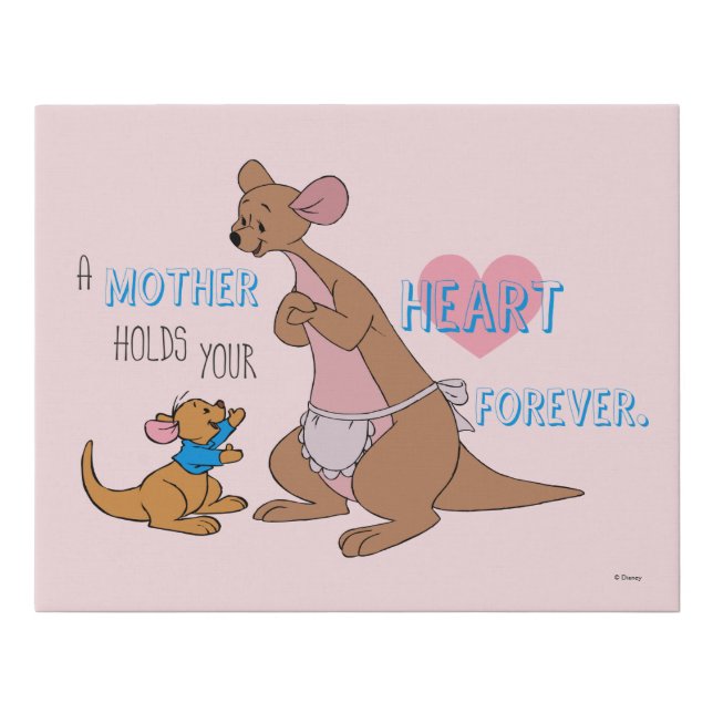 Kanga & Roo | Mother Quote Faux Canvas Print (Front)