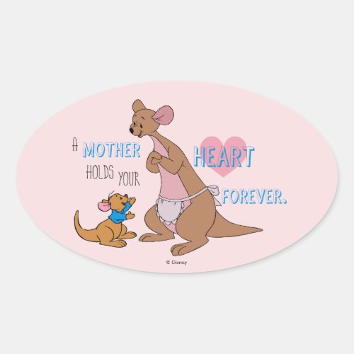 Kanga  Roo  Mother Quote Oval Sticker