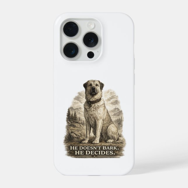 Kangal – He Doesn’t Bark He Decides iPhone Case (Back)