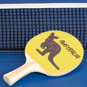 Kangaroo Aboriginal Mosaic  Ping Pong Paddle