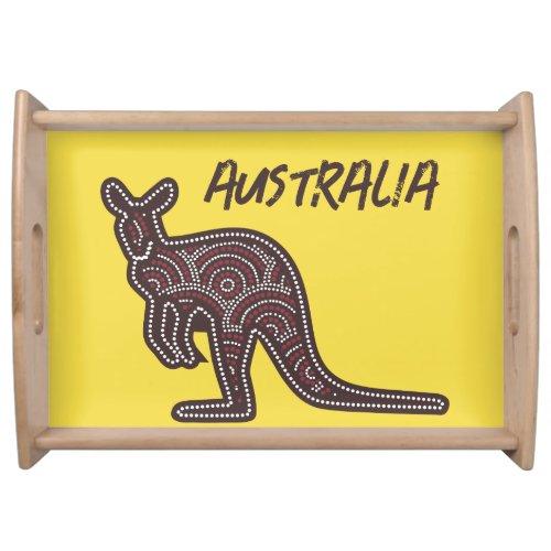 Kangaroo Aboriginal Mosaic  Serving Tray