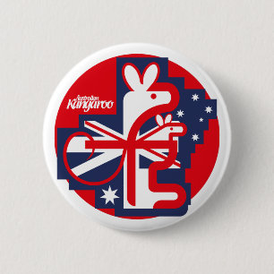 kangaroo and australia flag button