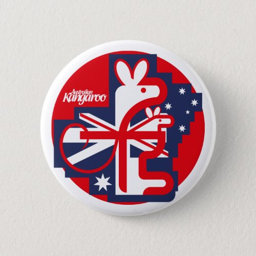 kangaroo and australia flag button