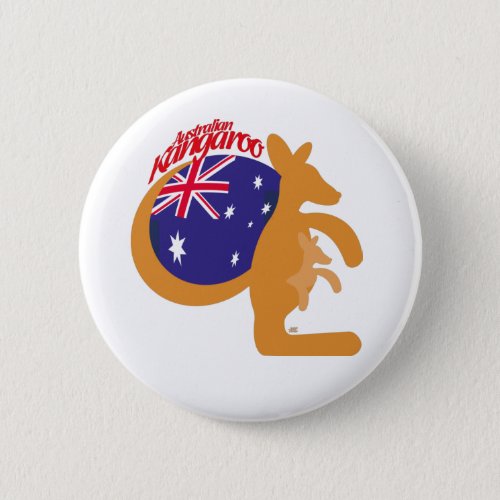 kangaroo and australia flag version 2 button