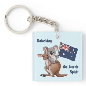 Kangaroo and Koala Keychain