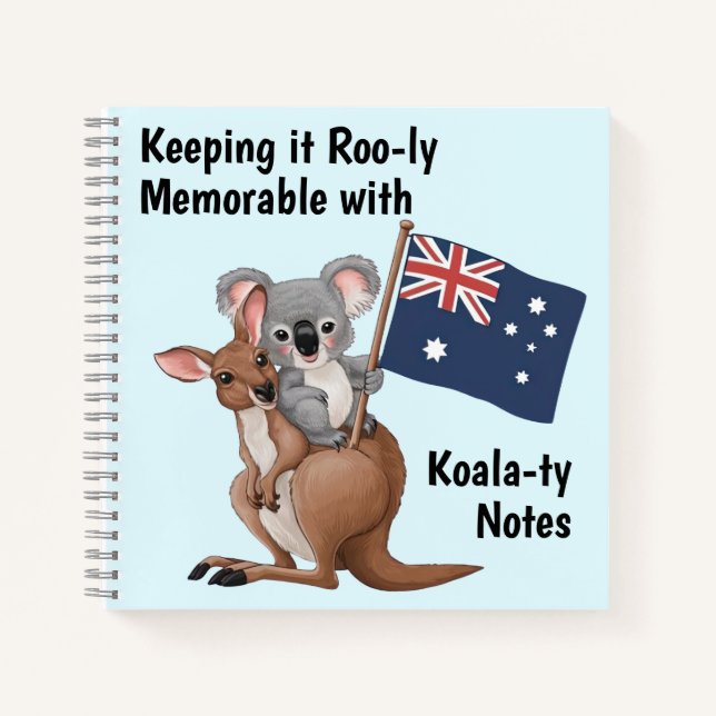 Kangaroo and Koala Notebook (Front)