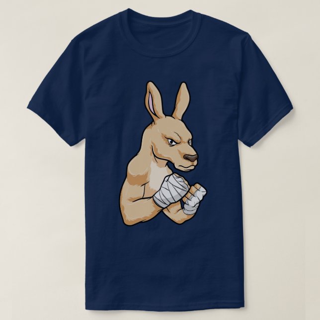 Kangaroo as Boxer at Boxing T-Shirt (Design Front)