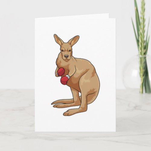 Kangaroo as Boxer with Boxing gloves Card