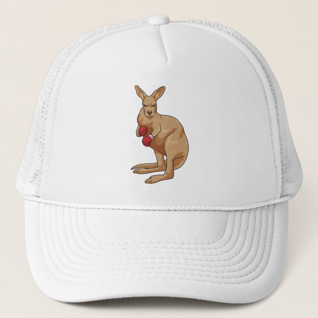 Kangaroo as Boxer with Boxing gloves Trucker Hat (Front)