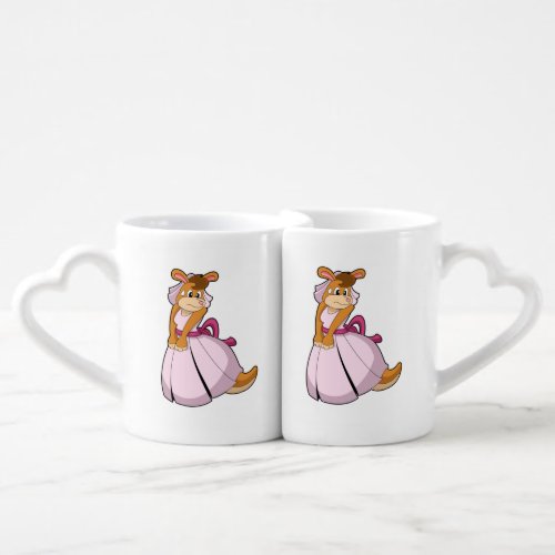 Kangaroo as Bride with Wedding dress Coffee Mug Set