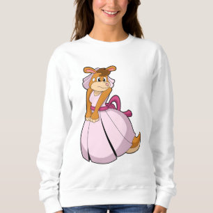Kangaroo as Bride with Wedding dress Sweatshirt