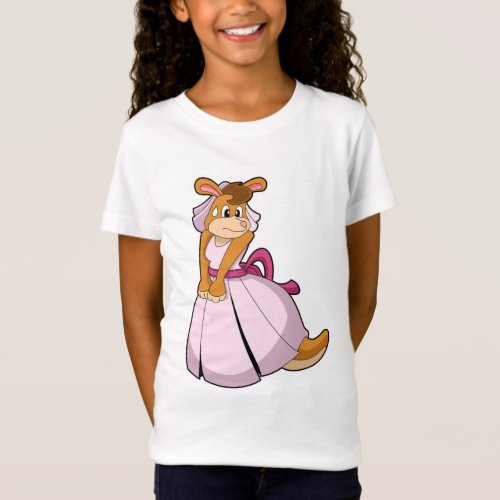 Kangaroo as Bride with Wedding dress T_Shirt