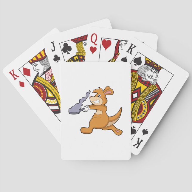 Kangaroo as Cook with Pan Poker Cards (Back)