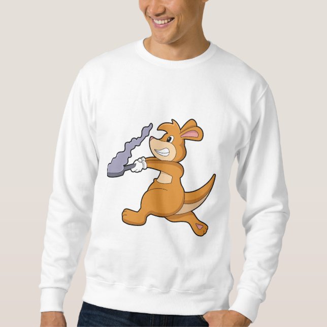 Kangaroo as Cook with Pan Sweatshirt (Front)