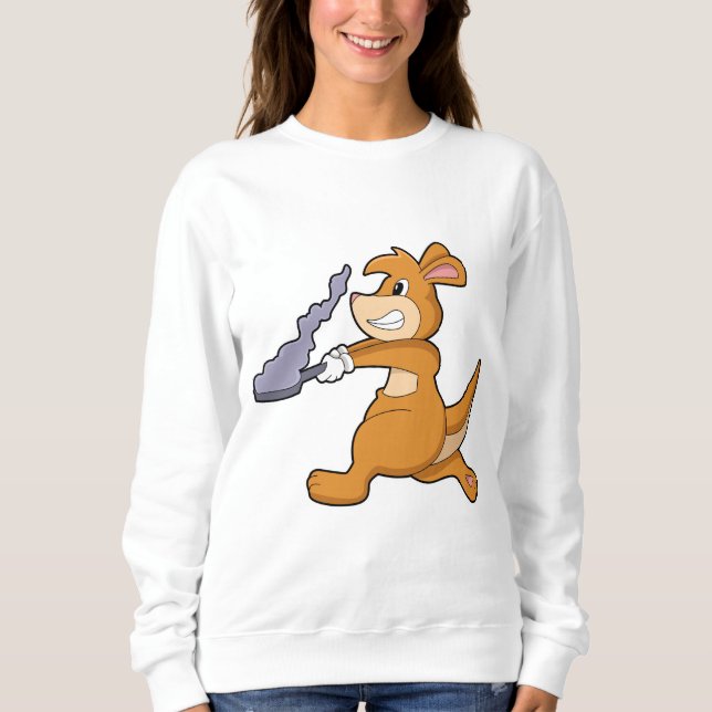 Kangaroo as Cook with Pan Sweatshirt (Front)